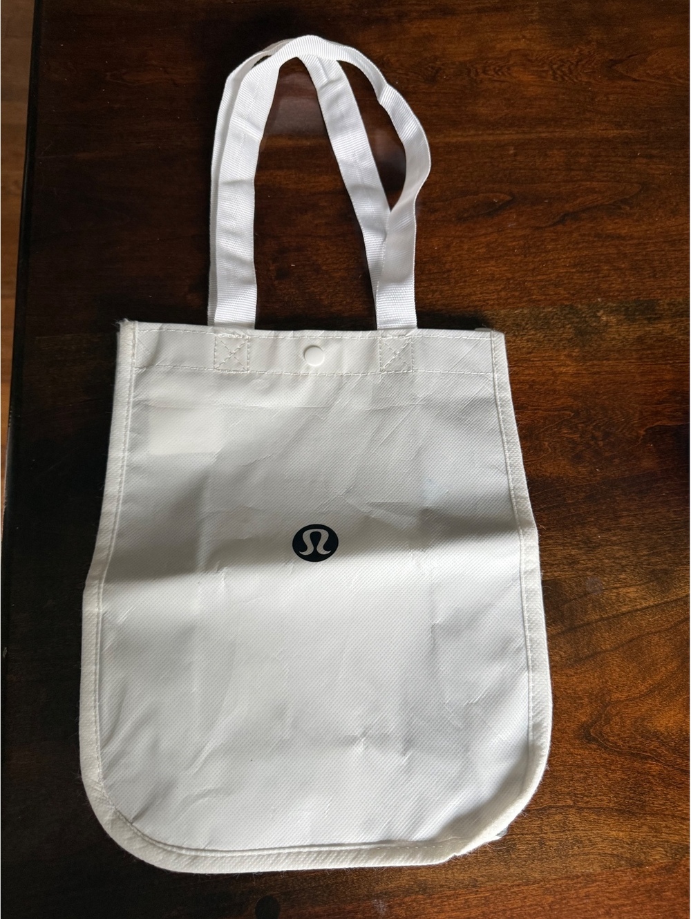 Lululemon White Tote Bag with Logo